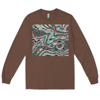 Chestnut pink and turquoise cowhide and leopard Long Sleeve Tee - RanaPortraitStore