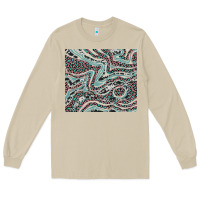 Mushroom pink and turquoise cowhide and leopard Long Sleeve Tee - RanaPortraitStore