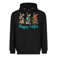 Black happy easter leopard cowhide turquoise cactus bunny's Heavyweight Hoodie - JahusDesignShop