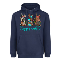 Navy happy easter leopard cowhide turquoise cactus bunny's Heavyweight Hoodie - JahusDesignShop