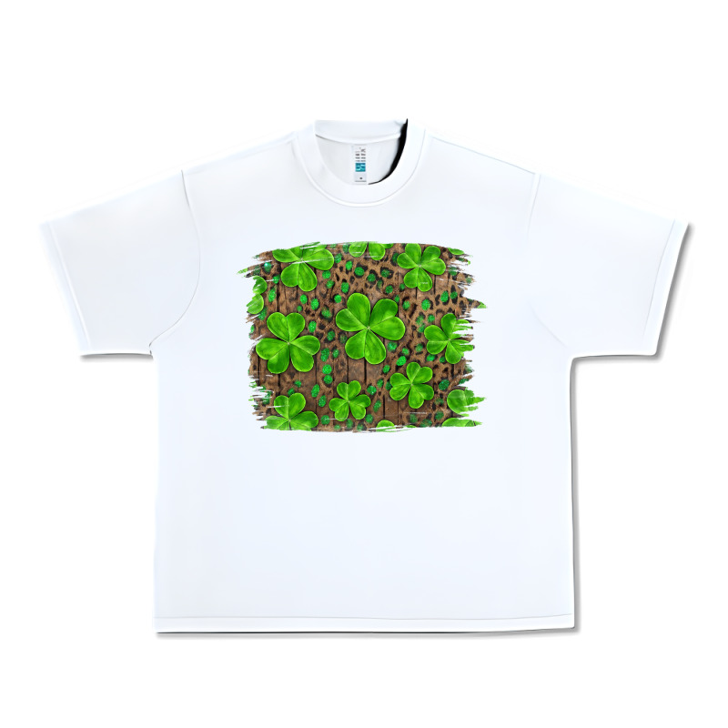 St Patricks Day Shamrock And Leopard Distressed Ba Urban Heavy Tee by RanaPortraitStore | Teevron