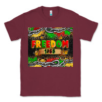 Burgundy juneteenth freedom 1865 Classic Tee - Zillion Design Studio