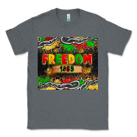 Charcoal Heather juneteenth freedom 1865 Classic Tee - Zillion Design Studio