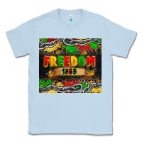 Dusty Blue juneteenth freedom 1865 Classic Tee - Zillion Design Studio