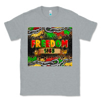 Heather Grey juneteenth freedom 1865 Classic Tee - Zillion Design Studio