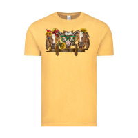 Vintage Mustard western goats Vintage Tee - BarkalooDesign