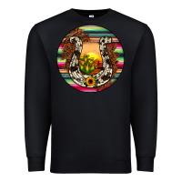 Black horseshoe circle Premium Sweatshirt - JahusDesignShop