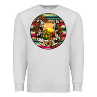 Dove Grey horseshoe circle Premium Sweatshirt - JahusDesignShop