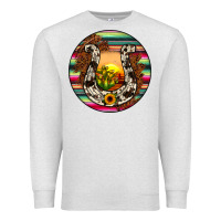 Oatmeal Heather horseshoe circle Premium Sweatshirt - JahusDesignShop