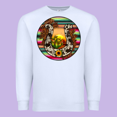 Horseshoe Circle Premium Sweatshirt Designed By Jahusdesignshop