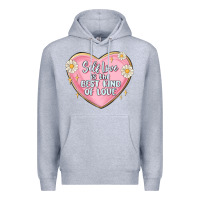 Heather Grey self love is the best kind of love malias Premium Hoodie - MaliasSmallBusiness