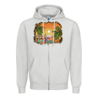 Dove Grey beach vibes Zipper Hoodie - SublimationCraftShop