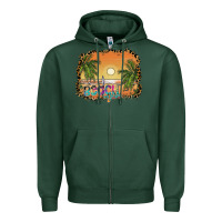 Sports Green beach vibes Zipper Hoodie - SublimationCraftShop