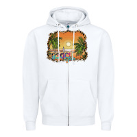 White beach vibes Zipper Hoodie - SublimationCraftShop