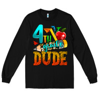 Black 4th grade dude Long Sleeve Tee - texasbilliewilder