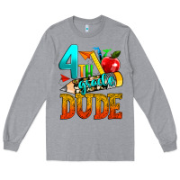 Heather Grey 4th grade dude Long Sleeve Tee - texasbilliewilder