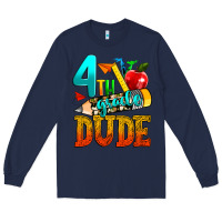 Navy 4th grade dude Long Sleeve Tee - texasbilliewilder