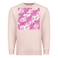 Pale Pink floral school seamless pattern Premium Sweatshirt - BundleAndBundleShop