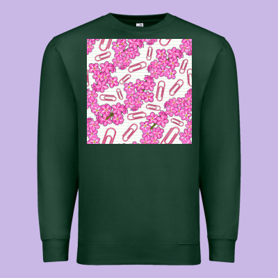 Floral School Seamless Pattern Premium Sweatshirt Designed By Bundleandbundleshop