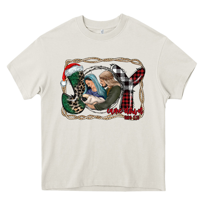 Joy Christmas Heavy Core Tee by CowhideDigitalArt | Teevron