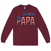 Burgundy all American papa Long Sleeve Tee - Zillion Design Studio