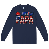 Navy all American papa Long Sleeve Tee - Zillion Design Studio