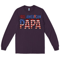 Plum all American papa Long Sleeve Tee - Zillion Design Studio