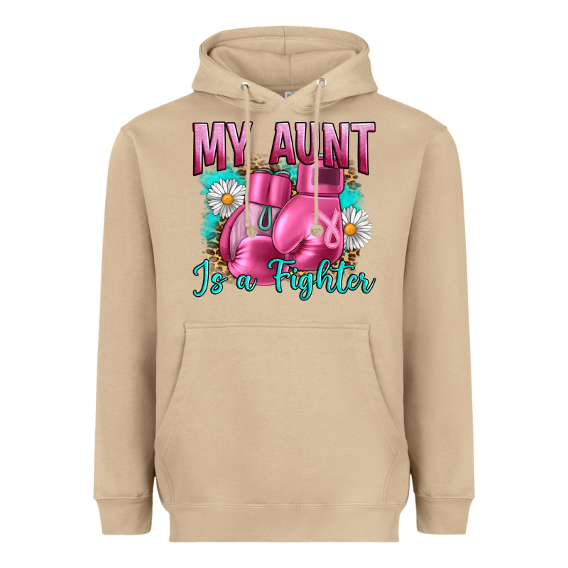 Breast Cancer My Aunt İs A Fighter Heavyweight Hoodie by Artiststas | Teevron