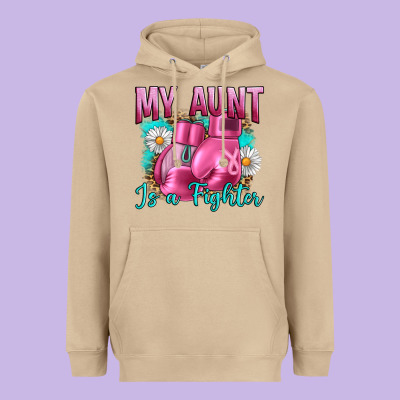Breast Cancer My Aunt İs A Fighter Heavyweight Hoodie Designed By Artiststas