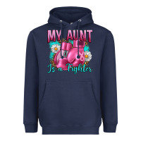 Navy Breast Cancer My Aunt İs A Fighter Heavyweight Hoodie - Artiststas