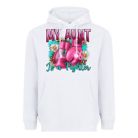 White Breast Cancer My Aunt İs A Fighter Heavyweight Hoodie - Artiststas