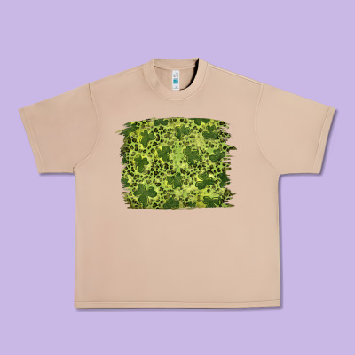 St Patricks Day Shamrock Leopard Background Urban Heavy Tee Designed By Ranaportraitstore