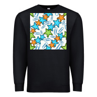 Black stars school seamless pattern Premium Sweatshirt - BundleAndBundleShop