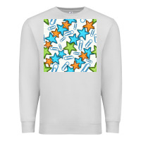 Dove Grey stars school seamless pattern Premium Sweatshirt - BundleAndBundleShop