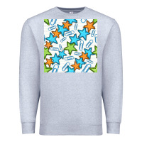 Heather Grey stars school seamless pattern Premium Sweatshirt - BundleAndBundleShop