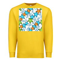 Lemon stars school seamless pattern Premium Sweatshirt - BundleAndBundleShop