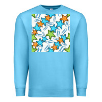 Ocean Blue stars school seamless pattern Premium Sweatshirt - BundleAndBundleShop