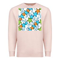 Pale Pink stars school seamless pattern Premium Sweatshirt - BundleAndBundleShop