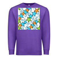 Purple stars school seamless pattern Premium Sweatshirt - BundleAndBundleShop