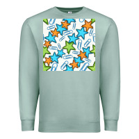 Seafoam stars school seamless pattern Premium Sweatshirt - BundleAndBundleShop