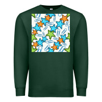 Sports Green stars school seamless pattern Premium Sweatshirt - BundleAndBundleShop