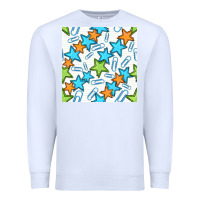 White stars school seamless pattern Premium Sweatshirt - BundleAndBundleShop