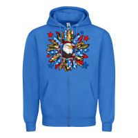 True Royal American flag sunflower Zipper Hoodie - Neo Western