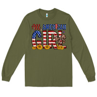 Army Green all american girl Long Sleeve Tee - Zillion Design Studio