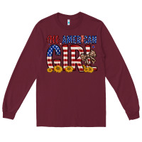 Burgundy all american girl Long Sleeve Tee - Zillion Design Studio