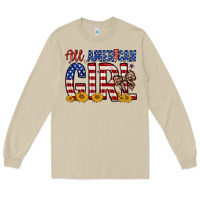 Mushroom all american girl Long Sleeve Tee - Zillion Design Studio