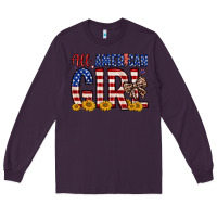 Plum all american girl Long Sleeve Tee - Zillion Design Studio