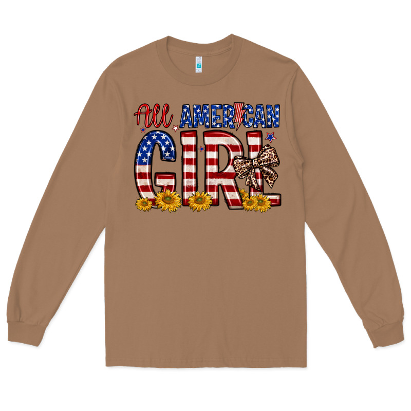 All American Girl Long Sleeve Tee by Zillion Design Studio | Teevron