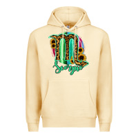 Pina Colada Scorpio Zodiac Sign Sunflower Leopard Serape Premium Hoodie - RanaPortraitStore