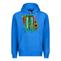 True Royal Scorpio Zodiac Sign Sunflower Leopard Serape Premium Hoodie - RanaPortraitStore